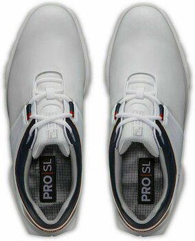 Muške cipele za golf Footjoy Pro SL White/Navy/Red 42,5 - 7