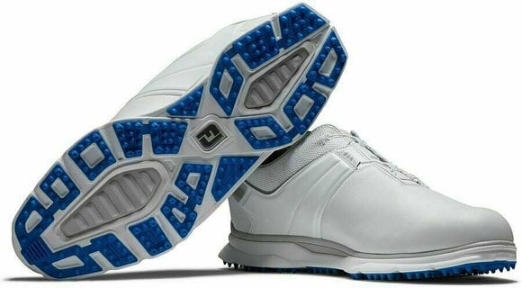 Chaussures de golf pour hommes Footjoy Pro SL BOA White/Grey 44,5 - 6