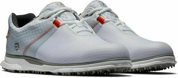 Men's golf shoes Footjoy Pro SL Sport White/Grey/Orange 44 - 5