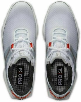 Férfi golfcipők Footjoy Pro SL Sport White/Grey/Orange 44 - 7