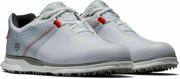 Men's golf shoes Footjoy Pro SL Sport White/Grey/Orange 40,5 - 5