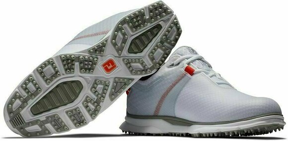 Pantofi de golf pentru bărbați Footjoy Pro SL Sport White/Grey/Orange 40,5 - 6