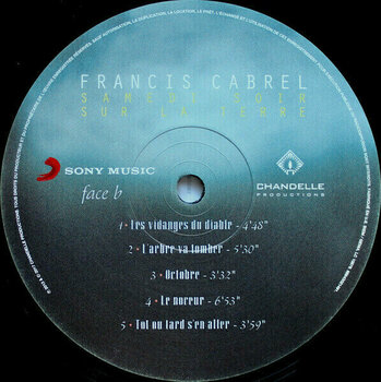 Vinyl Record Francis Cabrel - Samedi Soir Sur La Terre (LP) - 3