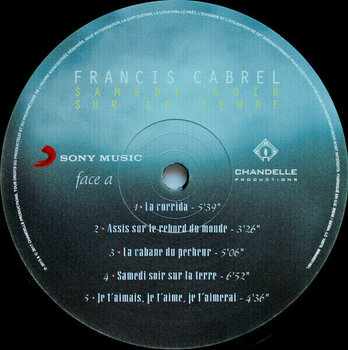 LP deska Francis Cabrel - Samedi Soir Sur La Terre (LP) - 2