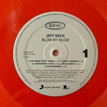 Vinyl Record Jeff Beck - Blow By Blow (Coloured Vinyl) (LP) - 2