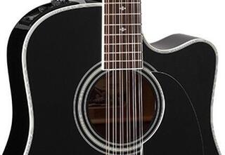 12-струнна електро-акустична китара Takamine EF381SC Black 12-струнна електро-акустична китара - 1