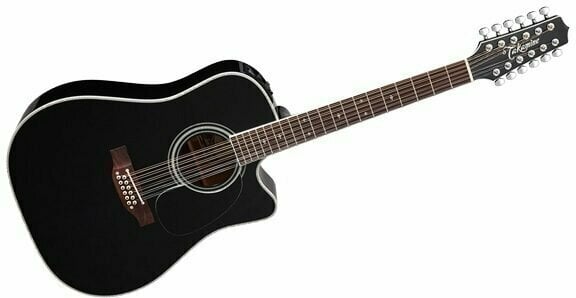 12-strunová elektroakustická gitara Takamine EF381SC Čierna - 5