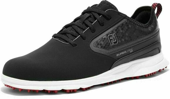 Férfi golfcipők Footjoy Superlites XP Black/White/Red 44,5 - 3