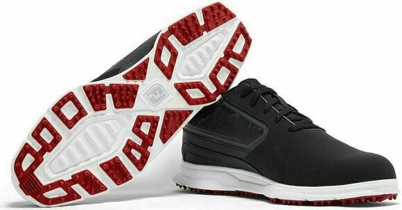 Męskie buty golfowe Footjoy Superlites XP Black/White/Red 44,5 - 6