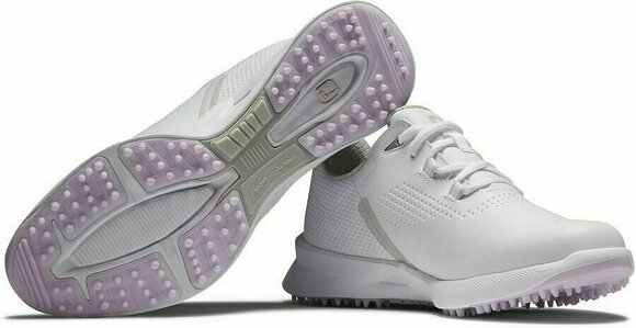 Chaussures de golf pour femmes Footjoy Fuel White/White/Pink 37 - 6