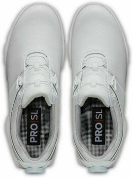 Ženski čevlji za golf Footjoy Pro SL BOA White/Grey 40,5 - 7