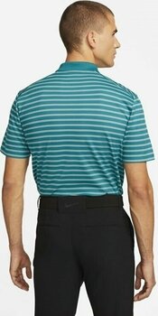 Polo Shirt Nike Dri-Fit Victory Mens Striped Golf Polo Bright Spruce/White S - 2