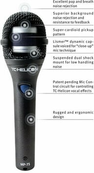 Dynamisk mikrofon til vokal TC Helicon MP-75 Dynamisk mikrofon til vokal - 2