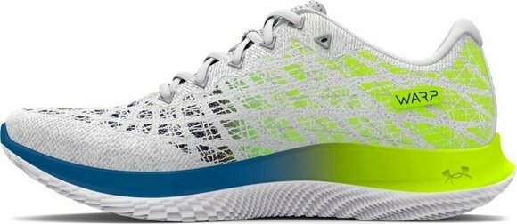 Road running shoes Under Armour Men's UA Flow Velociti Wind 2 Running Shoes White/High-Vis Yellow/Cruise Blue 42 Road running shoes - 2