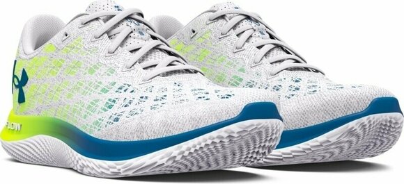 Road running shoes Under Armour Men's UA Flow Velociti Wind 2 Running Shoes White/High-Vis Yellow/Cruise Blue 42 Road running shoes - 3