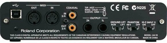 USB audio prevodník - zvuková karta Roland UA-55 Quad Capture - 3