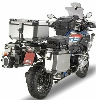 Valise latérale / Sacoche cavalière moto Givi Trekker Outback Silver (2-pack) Monokey 48 L Left-37 L Right - 7