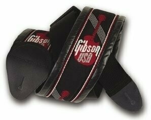 Textilgurte für Gitarren Gibson 3" Woven Strap w/ Gibson Logo-Red - 2