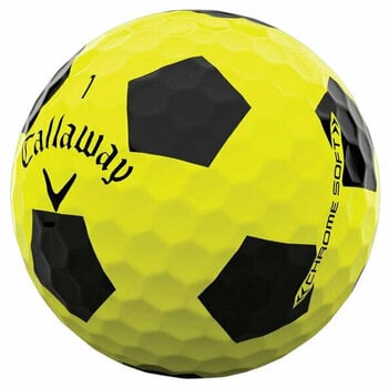Piłka golfowa Callaway Chrome Soft Yellow Truvis Black 2022 - 3