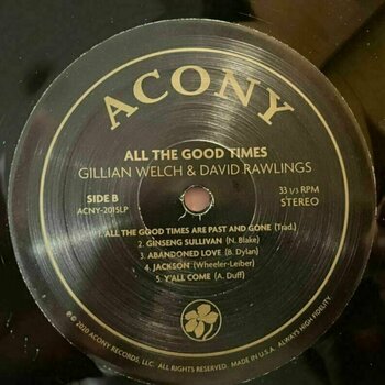Vinylplade Gillian Welch & David Rawlings - All The Good Times (LP) - 3