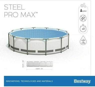 Puhallettava allas Bestway Steel Pro Max 6473 L Puhallettava allas - 6