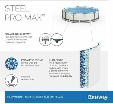 Inflatable Pool Bestway Steel Pro Max 6473 L Inflatable Pool - 7