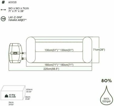 Aufblasbare Whirlpool Bestway Lay-Z-Spa Hawaii AirJet Aufblasbare Whirlpool - 5