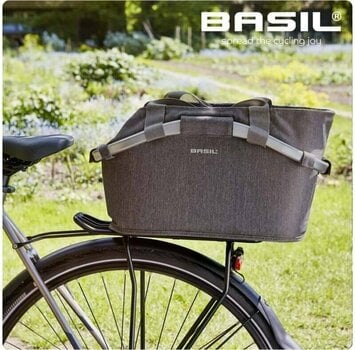 Pyöräteline Basil 2Day Carry All Grey Melee 22 L Bicycle basket - 3