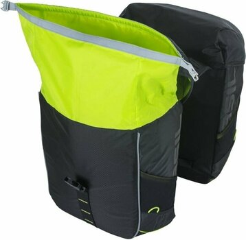 Чанта за велосипеди Basil Miles Двойна чанта за пътуване за велосипед Black/Lime 34 L - 4