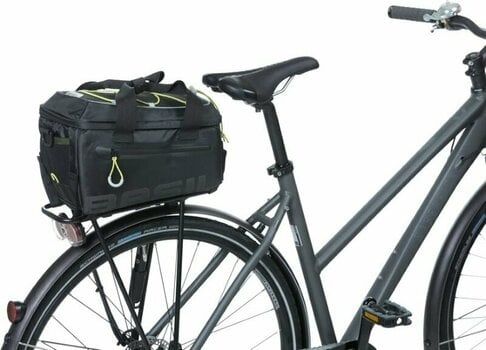 Cyklistická taška Basil Miles Trunk Bicycle Bag Black/Lime 7 L - 6
