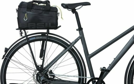 Geantă pentru bicicletă Basil Miles Trunk Bicycle Bag Negru/Lămâie verde 7 L - 7