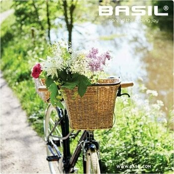 Fietsendrager Basil Bremen Rattan Look Basket Seagrass Bicycle basket - 5