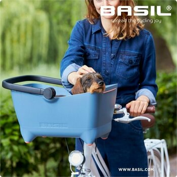 Cyclo-carrier Basil Buddy KF Dog Basket Faded Denim 32 L Bicycle basket - 8