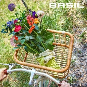 Μεταφορέας Ποδηλάτου Basil Green Life Rattan Basket Natural Brown L 30 L Καλάθια - 8