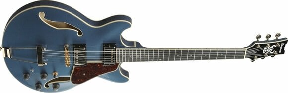 Félakusztikus - jazz-gitár Ibanez AMH90-PBM Prussian Blue Metallic - 3