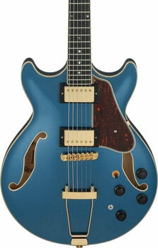 Gitara semi-akustyczna Ibanez AMH90-PBM Prussian Blue Metallic - 4