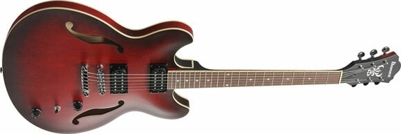 Halbresonanz-Gitarre Ibanez AS53-SRF Sunburst Red Flat - 3