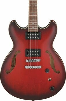 Halvakustisk guitar Ibanez AS53-SRF Sunburst Red Flat - 4