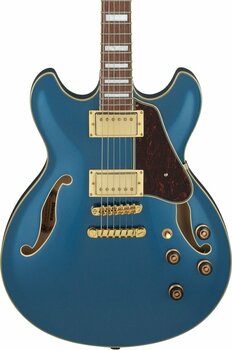 Semi-akoestische gitaar Ibanez AS73G-PBM Prussion Blue Metallic - 4