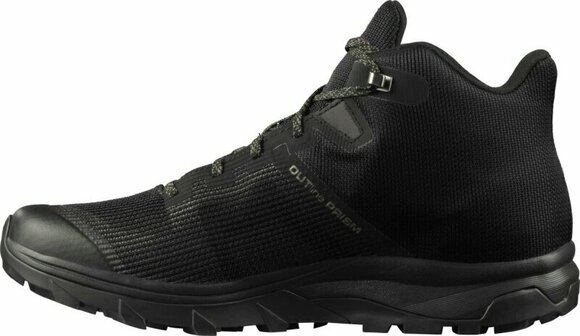 Mens Outdoor Shoes Salomon Outline Prism Mid GTX Black/Black/Castor Gray 41 1/3 Mens Outdoor Shoes - 4