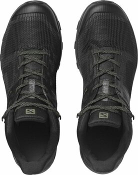 Mens Outdoor Shoes Salomon Outline Prism Mid GTX Black/Black/Castor Gray 41 1/3 Mens Outdoor Shoes - 8
