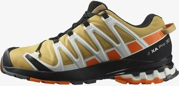 Trail running shoes Salomon XA Pro 3D V8 GTX Fall Leaf/Vibrant Orange/White 44 2/3 Trail running shoes - 4