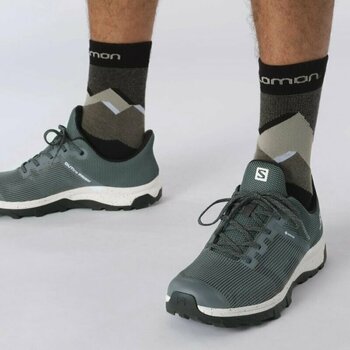 Moški pohodni čevlji Salomon Outline Prism GTX Stormy Weather/White/Black 42 2/3 Moški pohodni čevlji - 8