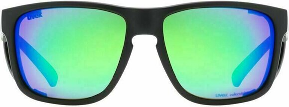 Outdoor Sunglasses UVEX Sportstyle 312 CV Black Mat/Mirror Green Outdoor Sunglasses - 2