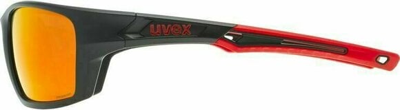 Kolesarska očala UVEX Sportstyle 232 Polarized Black Mat Red/Mirror Red Kolesarska očala - 3