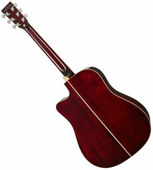 Dreadnought elektro-akoestische gitaar Tanglewood TW5 E R Red Gloss - 2