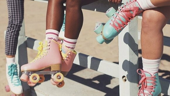 Double Row Roller Skates Impala Skate Roller Skates Pink/Yellow 35 Double Row Roller Skates - 10