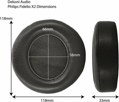Korvatyynyt kuulokkeille Dekoni Audio EPZ-FIDX2-ELVL Korvatyynyt kuulokkeille  Fidelio X2HR Musta - 4