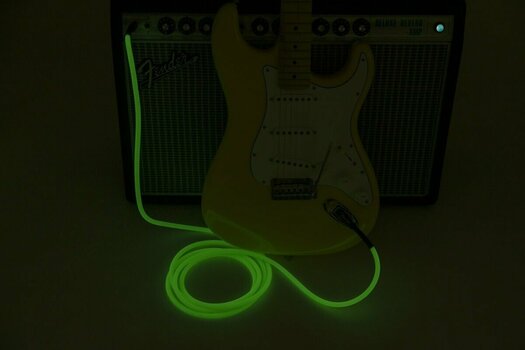 Cabo do instrumento Fender Professional Glow in the Dark Verde 3 m Reto - Reto - 5