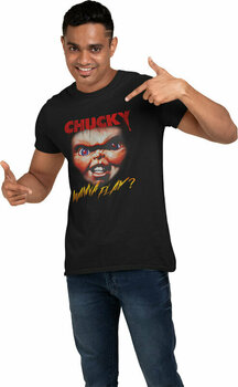 Skjorte Childs Play Chucky Face Black 2XL Skjorte - 2